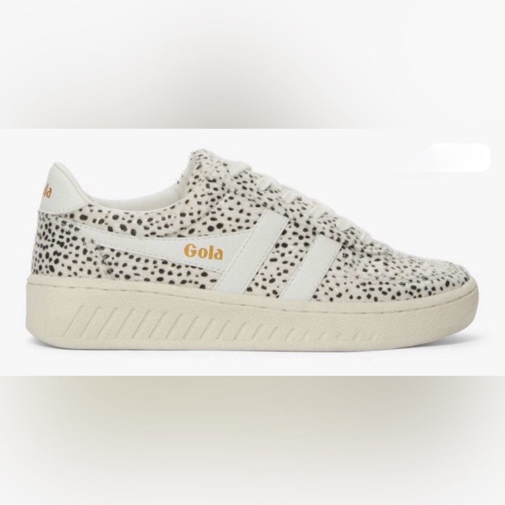 Gola Grandslam Savanna Sneakers White And Black Leopard Print Size 10